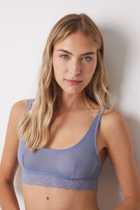 Womensecret Brasier top tul plumetí azul azul