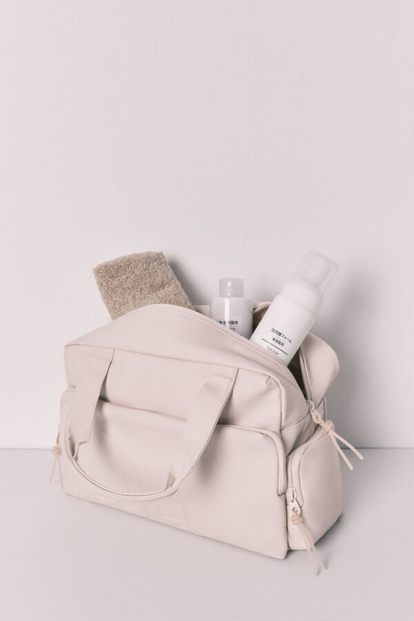 Women'secret Neceser grande de viaje blanco marfil