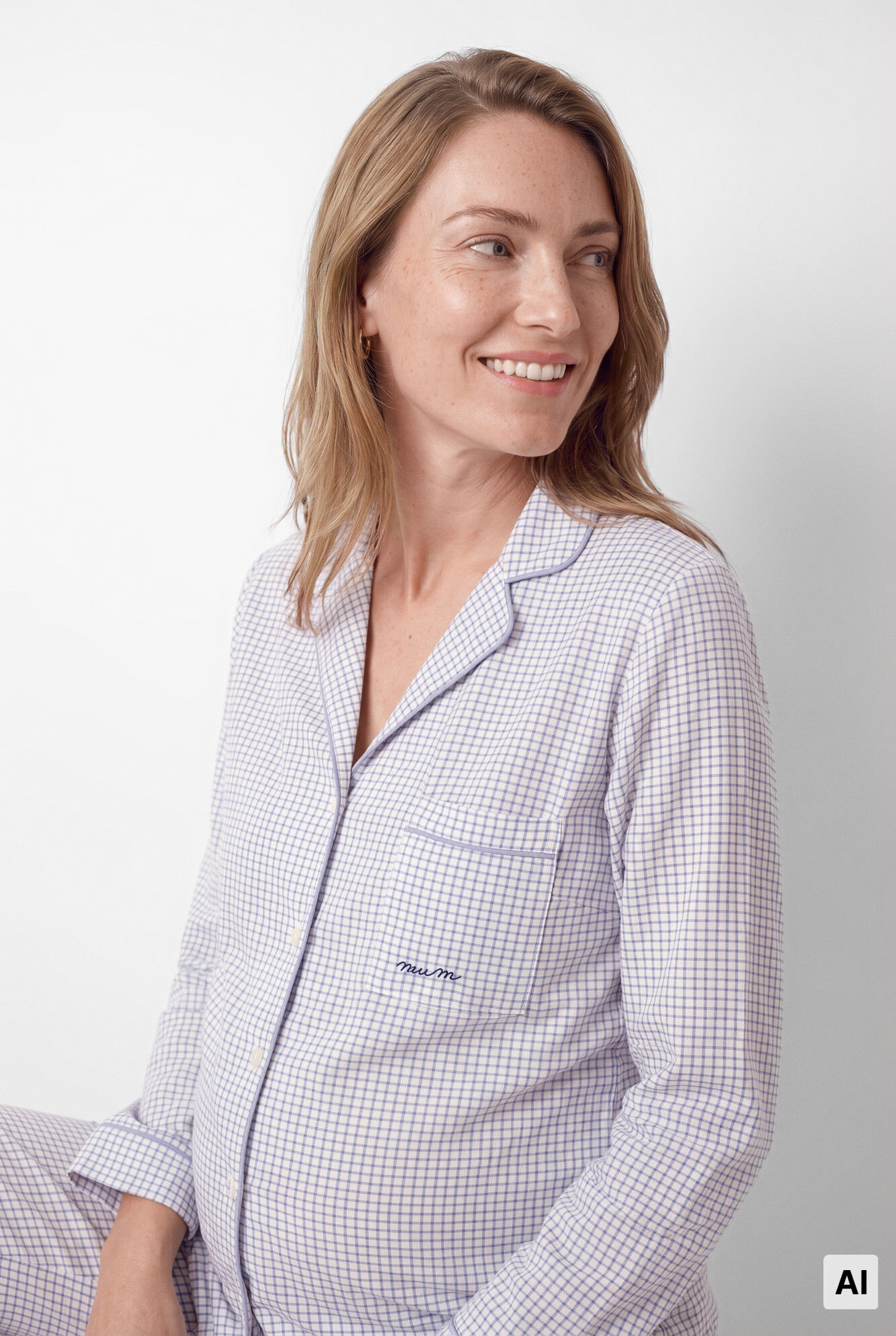 Women'secret Pijama camisera maternity estampado vichy