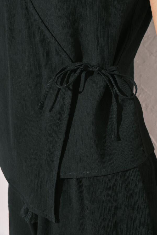 Women'secret Conjunto de chaleco y short negro negro