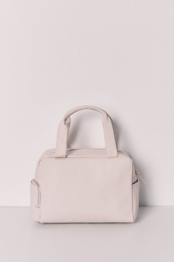 Women'secret Neceser grande de viaje blanco marfil