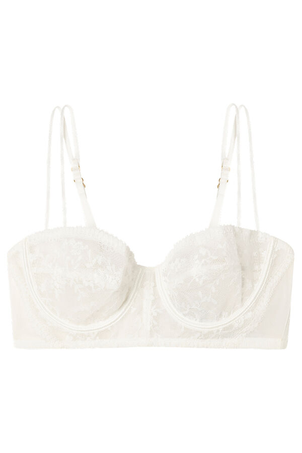 Womensecret Brasier balconette INTUITIVE encaje blanco marfil