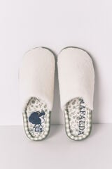 Womensecret Pantuflas para casa cerradas blancas Mafalda marfil