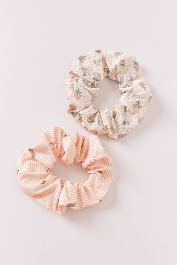 Women'secret Paquete de 2 scrunchies estampados variados estampado