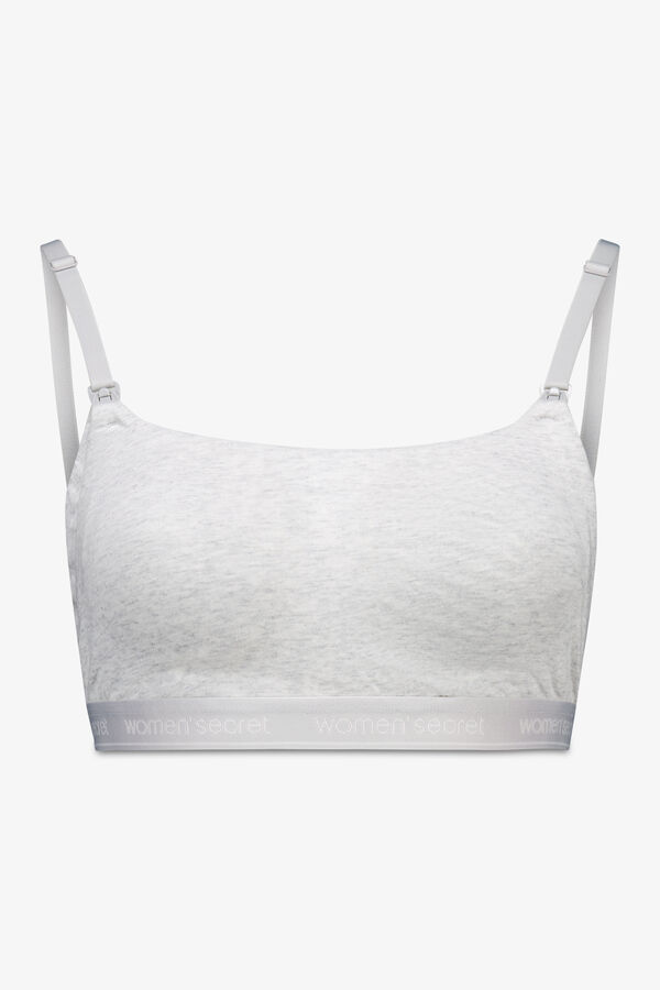 Women'secret LOVELY brasier de premamá de algodón blanco gris