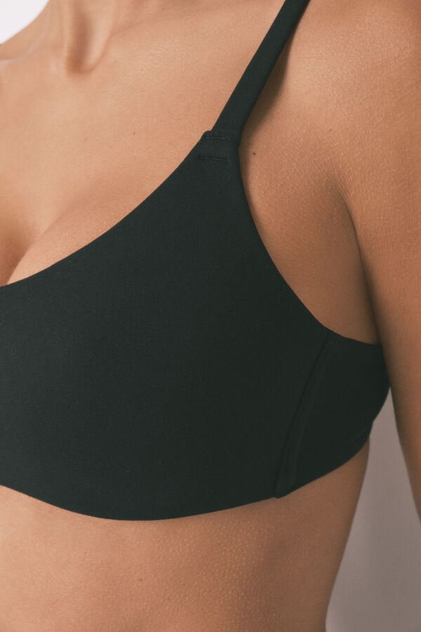 Women'secret Top brasier de algodón negro negro