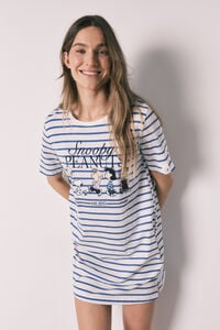 Women'secret Camis&oacute;n corto Snoopy de algod&oacute;n a rayas