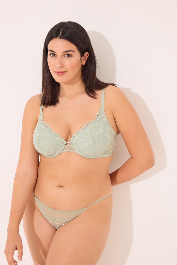 Womensecret Brasier clásico BEAUTIFUL encaje verde verde