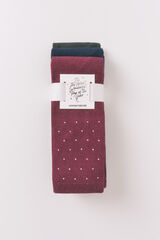 Women'secret Pack de 3 calcetines largos de algodón con mezcla de purpurina estampado