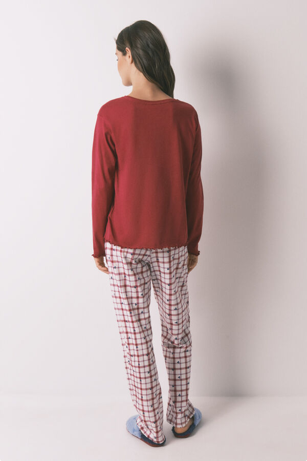 Women'secret Pijama larga algodón Mickey roja rojo