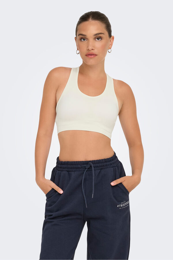 Only Play Brasier deportivo sin costuras . blanco