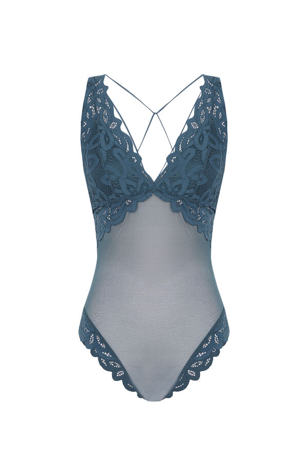 Womensecret Body encaje halter verde verde