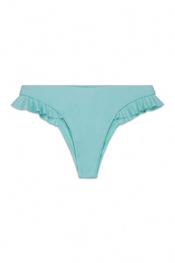 Women'secret Panty de bikini brasile&ntilde;o con volantes azul azul