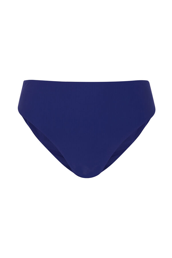 Womensecret Panty de bikini moldeador de cintura alta de color azul eléctrico 