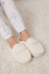 Womensecret Pantuflas casa mocasines pelo Snoopy  marfil