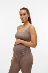 Mamalicious Playera de tirantes deportiva Maternity gris
