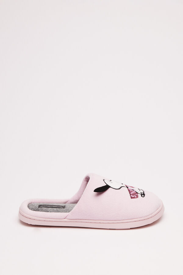 Womensecret Pantuflas Snoopy rosa rosa