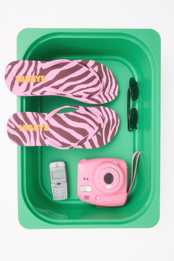 Womensecret Chanclas con estampado de logo en color rosa rosa