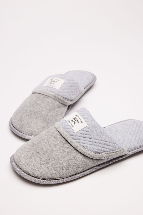 Womensecret Pantuflas acolchadas gris gris
