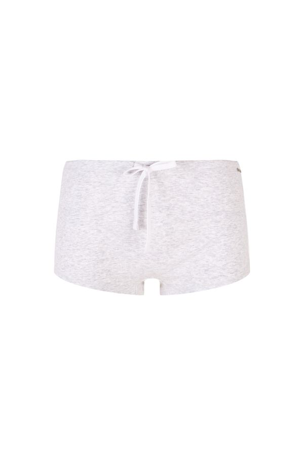 HI&BYE Short mini de algod&oacute;n melange gris gris