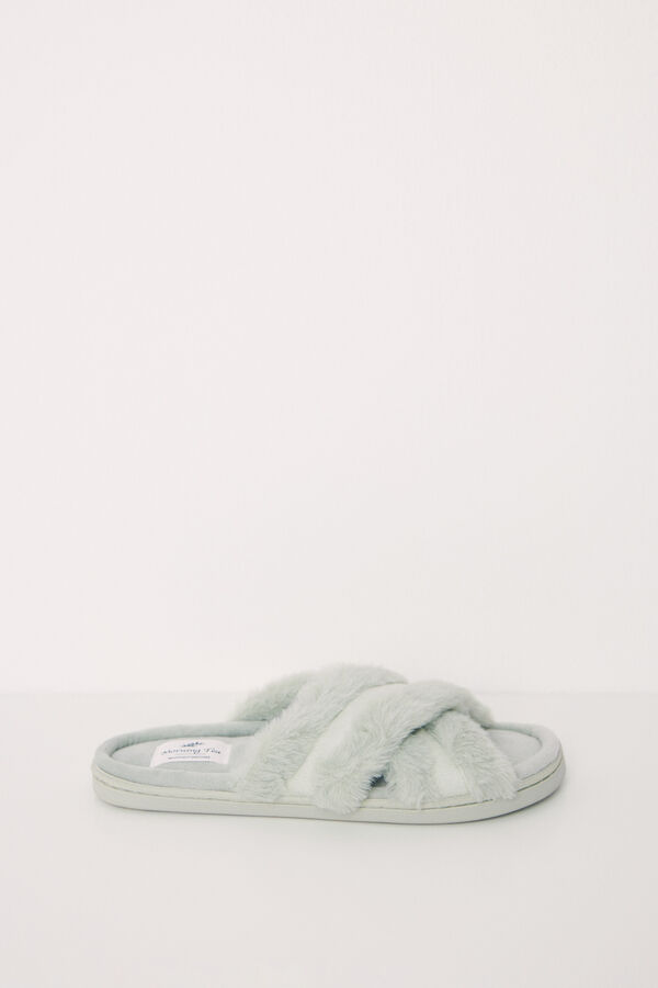 Womensecret Pantuflas acolchadas verde verde