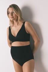 Women'secret Panty maternity de tiro alto negro negro