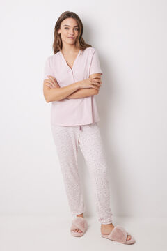 Womensecret Pantalón skinny súper soft animal print rosa