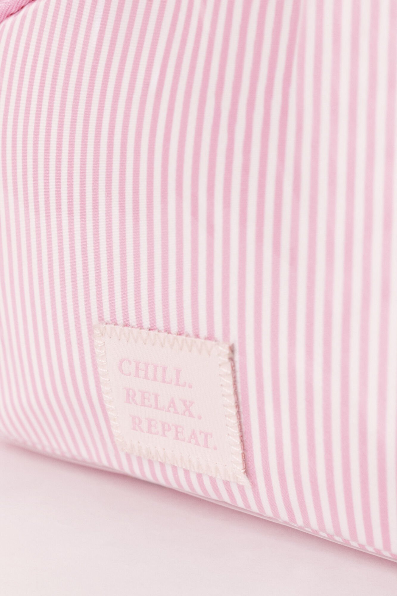 Women'secret Neceser acolchado a cuadros y rayas rosa