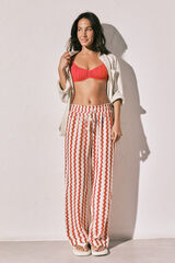Women'secret Pantal&oacute;n largo estampado de textura estampado