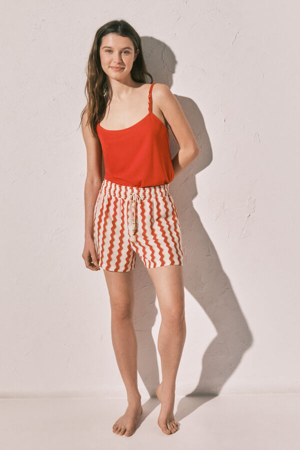 Women'secret Short estampado rojo estampado