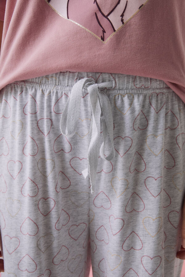 Womensecret Pijama algodón El Rey León rosa
