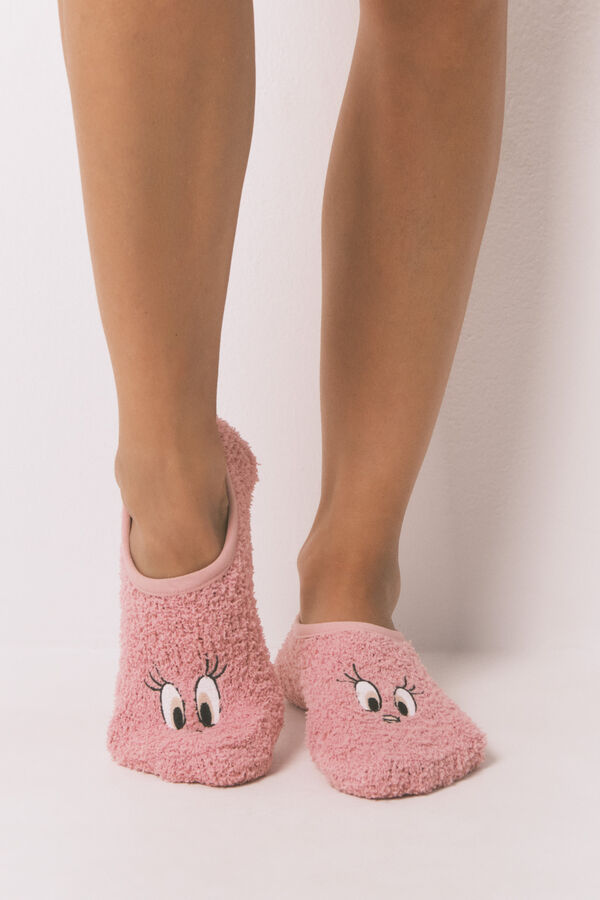 Women'secret Calcetines sin cordones de Tweety rosa rosa