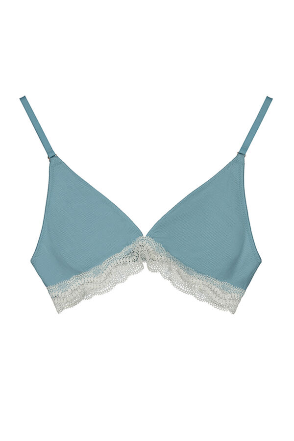Womensecret FANTASTIC Brasier triangular halter algodón azul azul