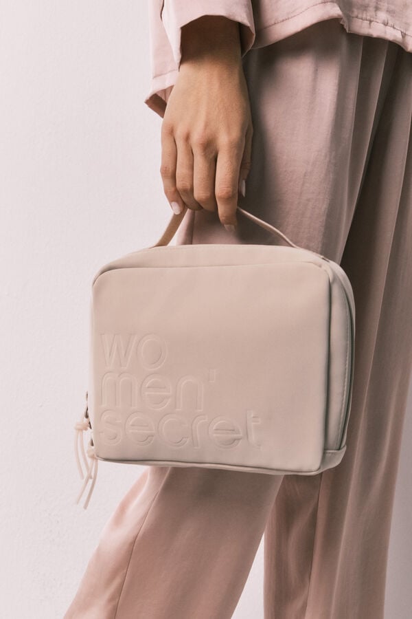 Women'secret Neceser grande malet&iacute;n beige caf&eacute;