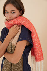Womensecret Bufanda efecto mohair multicolor kaki