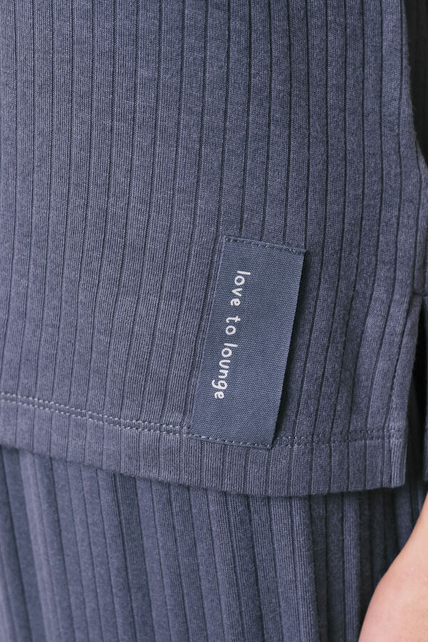 Women'secret Pijama capri suave de viscosa azul azul