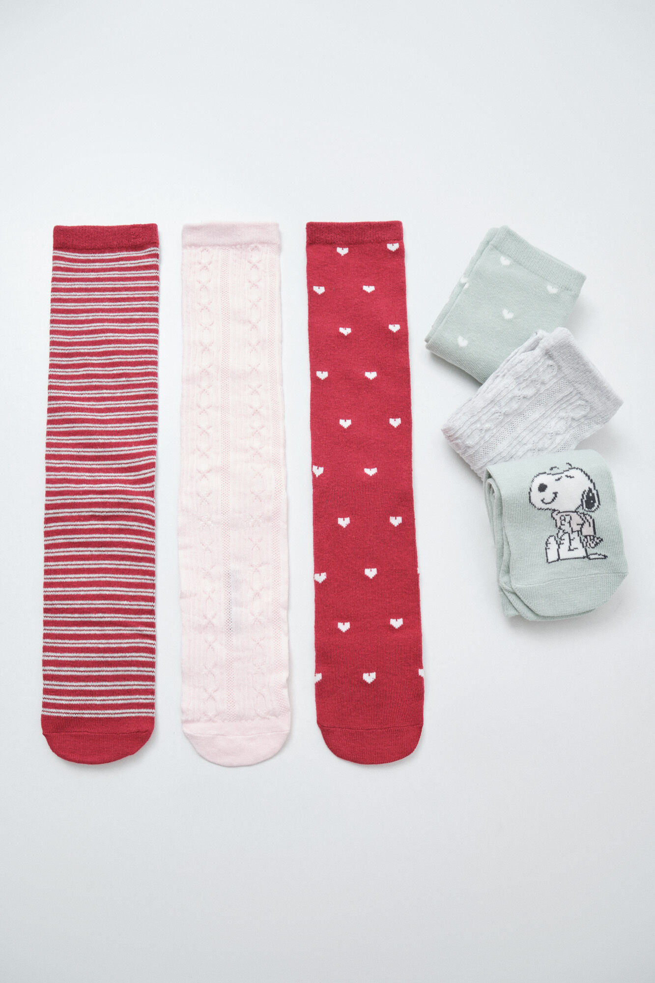 Women'secret Pack 6 calcetines largos Snoopy y corazones