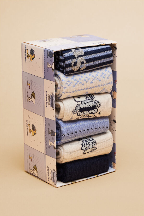 Women'secret Pack 6 calcetines algod&oacute;n Snoopy estampado