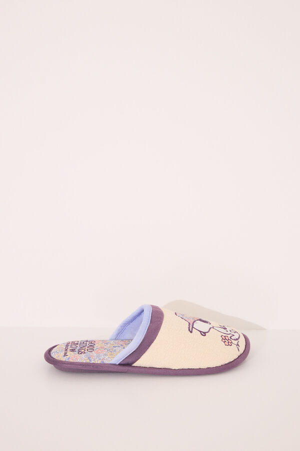 Womensecret Pantuflas para casa amarillas de Snoopy marfil