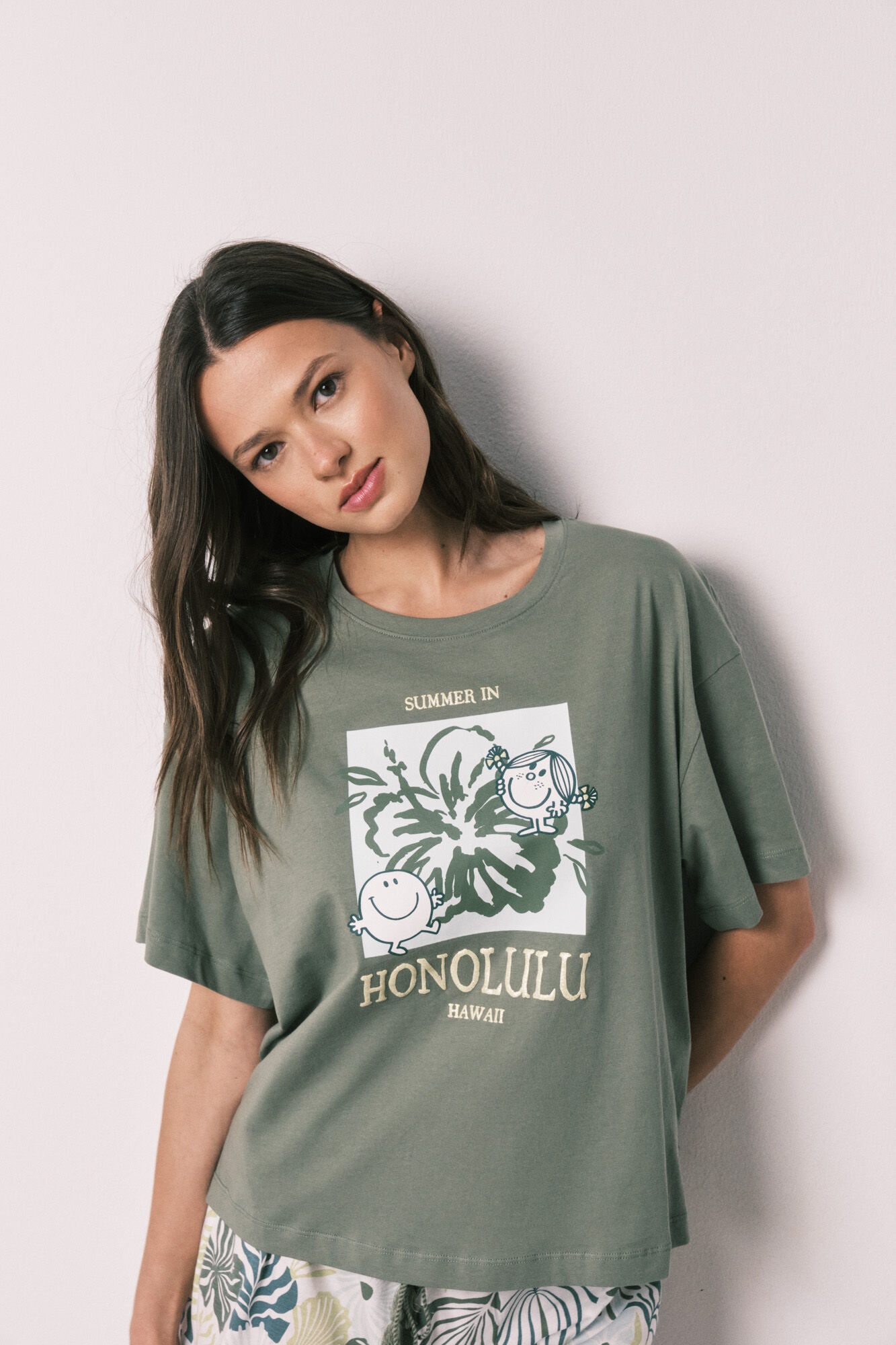 Women'secret Pijama corta de manga corta verde Little Miss&trade;