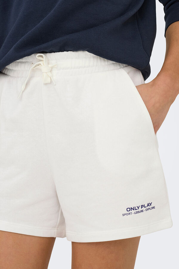 Only Play Short de sudadera blanco