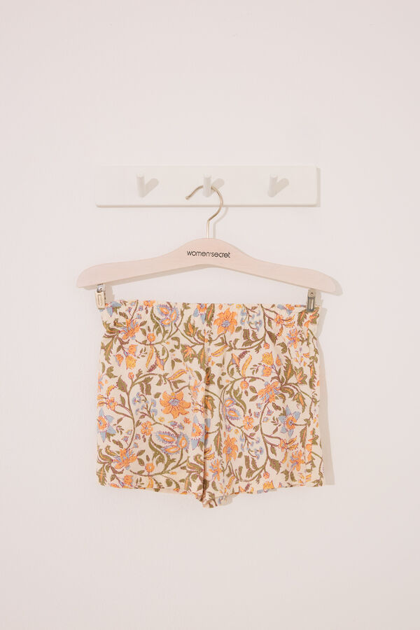 Womensecret Pijama corta infantil de Lilo&Stitch marfil