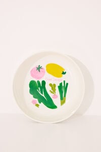 Womensecret Cuenco de cerámica con estampado vegetal estampado