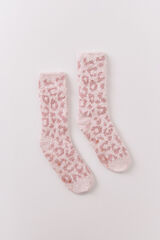 Women'secret Calcetines largos de leopardo rosa rosa