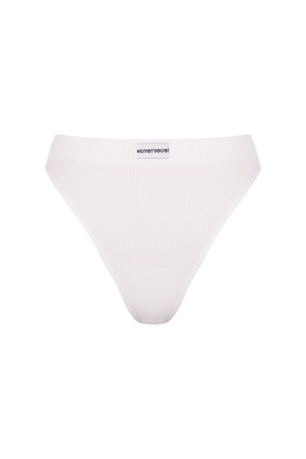 Womensecret Tanga blanca panty sin costuras marfil