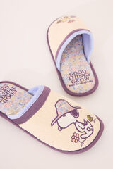 Womensecret Pantuflas para casa amarillas de Snoopy marfil