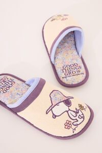 Womensecret Pantuflas para casa amarillas de Snoopy marfil