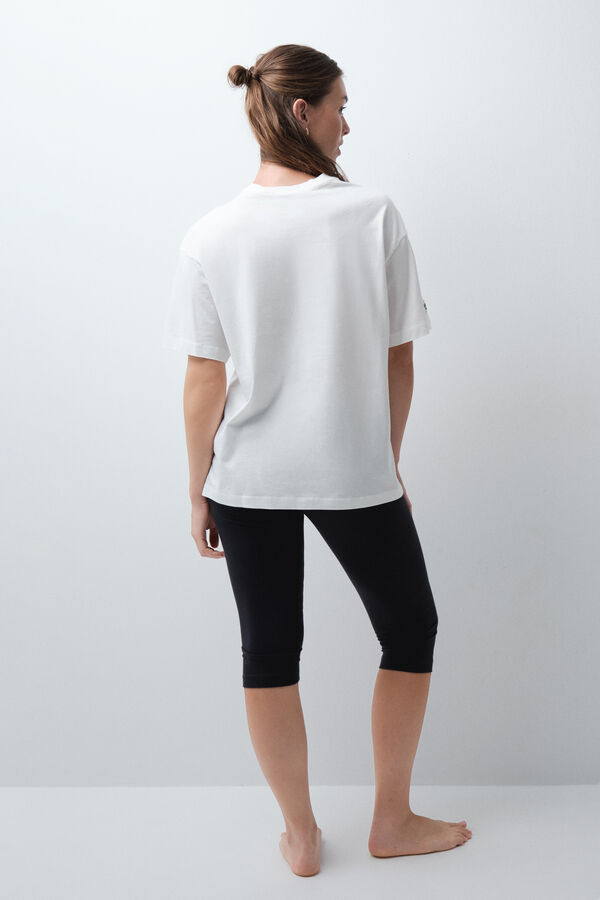 Women'secret Pijama de algod&oacute;n Snoopy legging blanco