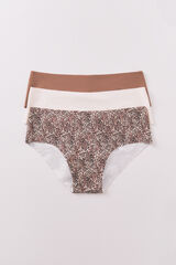 Women'secret Pack de 3 panties panties con estampado animal  kaki