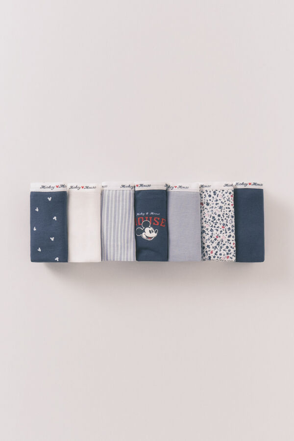 Women'secret Pack de 7 panties anchas de Mickey multicolor estampado